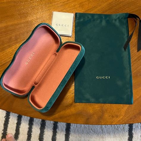 gucci green velvet sunglass case|authentic gucci sunglasses case.